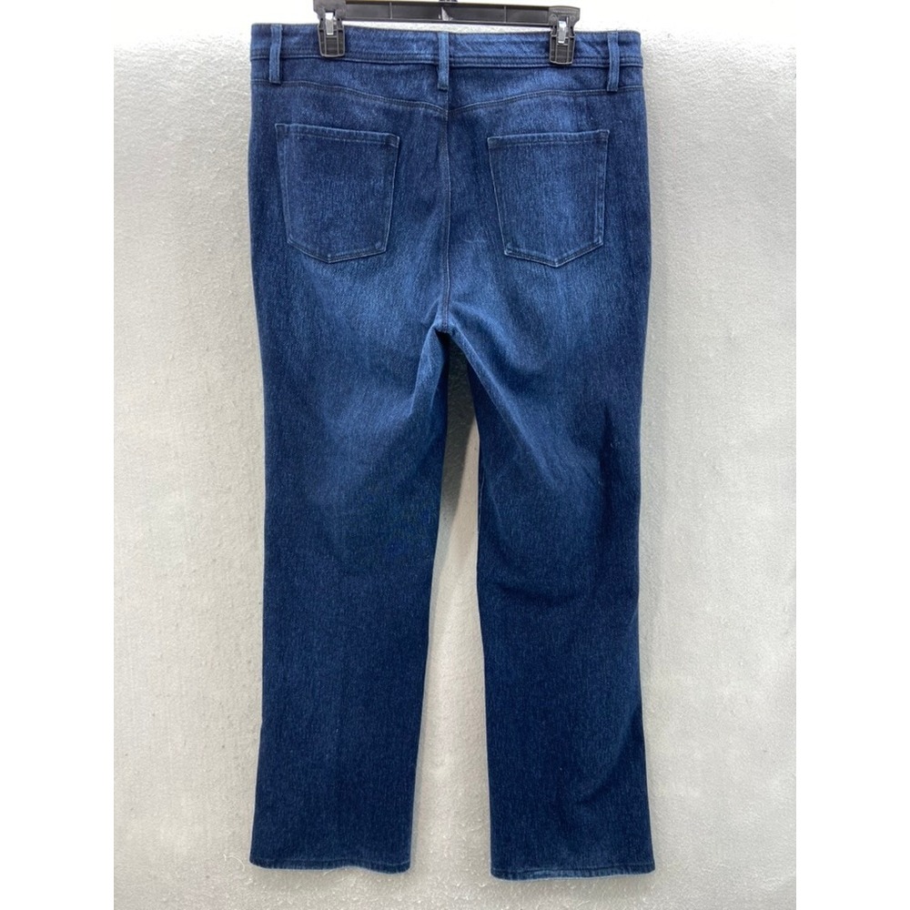 Coldwater Creek‎ Jeans Sz 14 Classic Fit Straight Leg Indigo Blue Stretch Staple - Picture 8 of 13